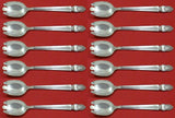 Princess Ingrid by Fr Whiting Sterling Silver Ice Cream Dess Fk Custom Set 12pc