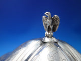 Austrian Sterling Silver Tea Caddy Brite Cut Eagle Finial c.1890 Vintage (#5982)