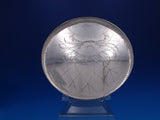 Whiting Sterling Silver Salver Tray with Large Acid Etched Crab In Net 989 #0134