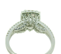 14k White Gold Pink 1 Carat Genuine Natural Morganite and Diamond Ring (#J4579)