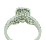 14k White Gold Pink 1 Carat Genuine Natural Morganite and Diamond Ring (#J4579)