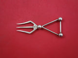 English Victorian Sterling Silver Bread Fork art deco bars & balls 1895 5 5/8"