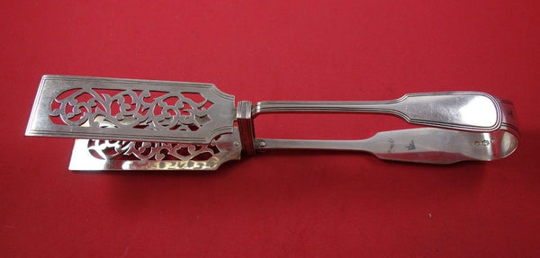 Fiddle Thread by Unknown English Sterling Silver Asparagus Serving Tong 9 3/4"