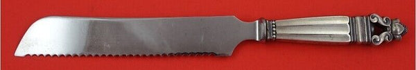 Acorn by Georg Jensen Sterling Silver Bread Knife Wide Serrated w/GI Mark 11"