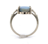 13k Gold 3.04 Carat Australian Genuine Natural Opal and Diamond Ring (#J6456)