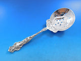 Irian by Wallace Sterling Silver Ice Spoon Pierced with Stars Fleur De Lis 9"