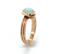 14k Gold Arts and Crafts Handwrought Genuine Natural Opal Ring size 5.5 (#J6348)