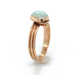 14k Gold Arts and Crafts Handwrought Genuine Natural Opal Ring size 5.5 (#J6348)