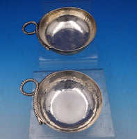 Tane Mexican Sterling Silver Dip Dish / Salsa Pair Snake Handle Hammered (#7990)