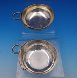 Tane Mexican Sterling Silver Dip Dish / Salsa Pair Snake Handle Hammered (#7990)