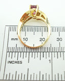14k Gold 1.84ct Raspberry Genuine Natural Sapphire and Diamond Ring (#J507)