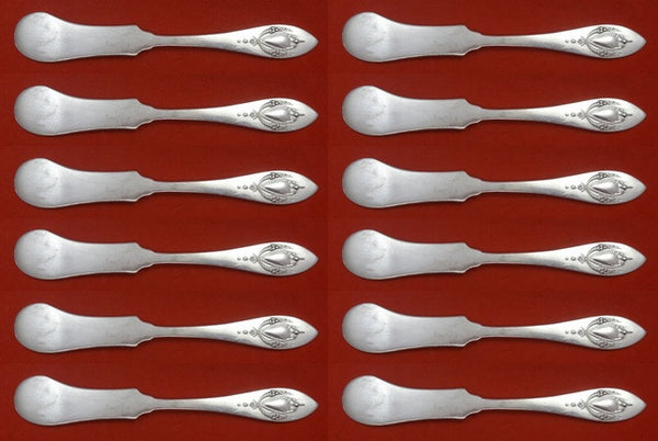 Mount Vernon by Lunt Sterling Silver Butter Spreader FH Set of 12 pcs 5 3/8"