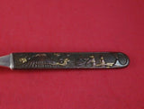 Kozuka by Tiffany and Co Sterling Copper Bronze Dinner Fork People and Mountain