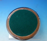 English Silverplate Champagne Coaster Swags of Flowers Wood Base 4 3/4" (#5862)
