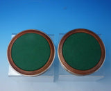 Beaded by LB Limited of London Sterling Silver Coaster Pair with Maple (#4994)