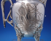 Wilcox Co Silverplate Demitasse Pot with Birds and Flowers 8 1/4" Tall (#7111)