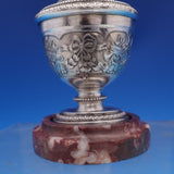 French Sterling Silver Cigar Lighter w/ Marble Base 5 1/4" x 2 1/4" (#8128)