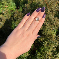 10k Rose Gold 5 Carat Cat's Eye Genuine Natural Moonstone Ring 5.75 (#J6579)
