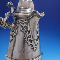 Estate English Silver Wine Ewer with Wood Handle and Small Spout (#4237)