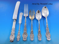 Harlequin Mixed Sterling Silver Flatware Set for 10 Dinner Service 60 pc Ornate