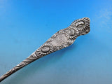 Hamilton and Diesinger Sterling Silver Pea Spoon GW Pcd Sunflower Chrysanthemums