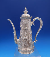 Tiffany & Co. Sterling Silver Demitasse Pot Women Cherubs  Roses Bird (#8411)