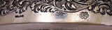 830 Silver Liquor Set 3-pc silver tops and hand engraved bottles Dutch #4344-2