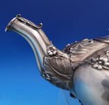 Edward Barnard English Georgian Sterling Silver Tea Set 4pc 3-D Gourds (#7502)