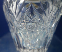 Beaded by Unknown Sterling Silver and Cut Glass Tea Caddy 4" x 3" c.1915 (#5406)