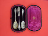 English Victorian Sterling Silver Serving Set 3-pc London 1897 FHMB 6 1/4"