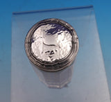 Webster Sterling Silver and Glass Dresser Jar Hammered with Shield (#9242)