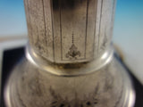 Sterling Silver Vintage Lamp with Stone Base c. 1930 28" Tall (#6196)
