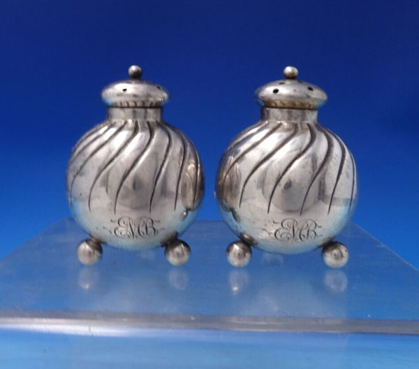 Dominick and Haff Sterling Silver Salt Pepper Shaker Set 2pc Swirls #504 (#7143)