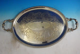 Chrysanthemum Japanese .950 Silver Tea Set 4pc with Silverplate Tray (#8818)