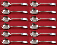 Old English Tipt By Gorham Sterling Silver Cream Soup Spoon 6 1/4" Set 12 pcs