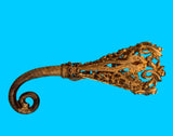 Gilt Bronze Tussie Mussie Acorns Clip Posey Posy Holder (#J1313)