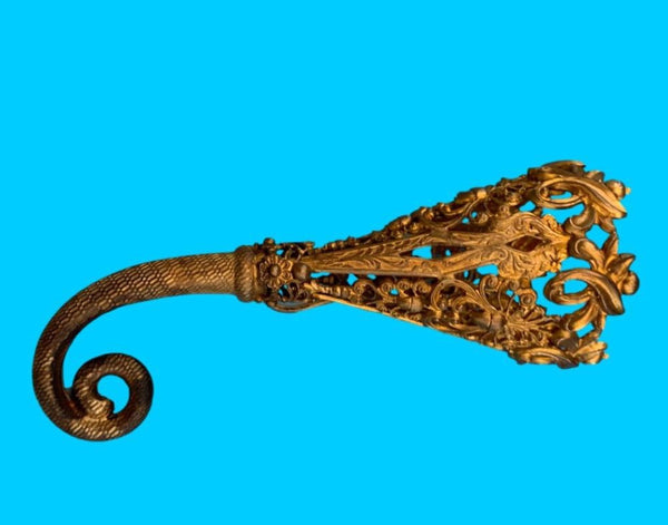 Gilt Bronze Tussie Mussie Acorns Clip Posey Posy Holder (#J1313)