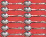 Waltz of Spring by Wallace Sterling Silver Cream Soup Spoon Set 12 pieces 6 1/8"