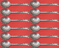 Waltz of Spring by Wallace Sterling Silver Cream Soup Spoon Set 12 pieces 6 1/8"