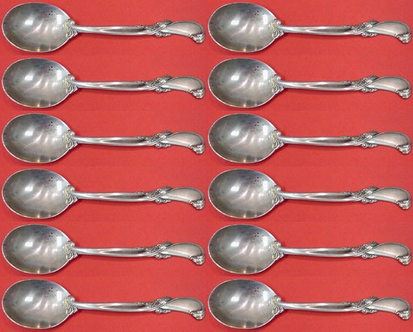 Waltz of Spring by Wallace Sterling Silver Cream Soup Spoon Set 12 pieces 6 1/8"