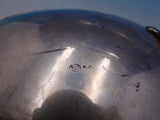 Italian 800 Silver Grape Serving Bowl with Bright-cut Grapes and Leaves (#4290)