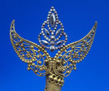 Gilt Bronze Posey Posy Pin with Applied Filigree Pierced Wings (#J1272)