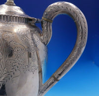 Roberts and Belk English Sterling Silver Tea Pot Grecian Woman w/ Mask (#3939)