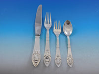 Fuchsia by Georg Jensen Klokke Sterling Flatware Set for 12 Dinner 160 Pieces