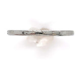10k White Gold Thin Narrow Wedding Band Size 5 Jewelry (#J6360)