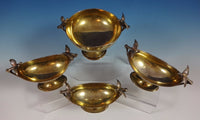 Goldsmith & Silversmith Co. English Sterling Silver Garniture Set 4pc Bowl #0841