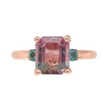 14k Gold 1.79 Carat Bi-Color Watermelon Genuine Natural Tourmaline Ring (#J7017)