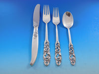 Tele by Mylius Brodrene 830 Silver Flatware Set Service 40 pcs Norwegian Pierced