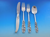 Tele by Mylius Brodrene 830 Silver Flatware Set Service 40 pcs Norwegian Pierced