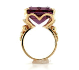 14k Yellow Gold 20 Carat Genuine Natural Ametrine Ring Size 6.5 (#J6337)